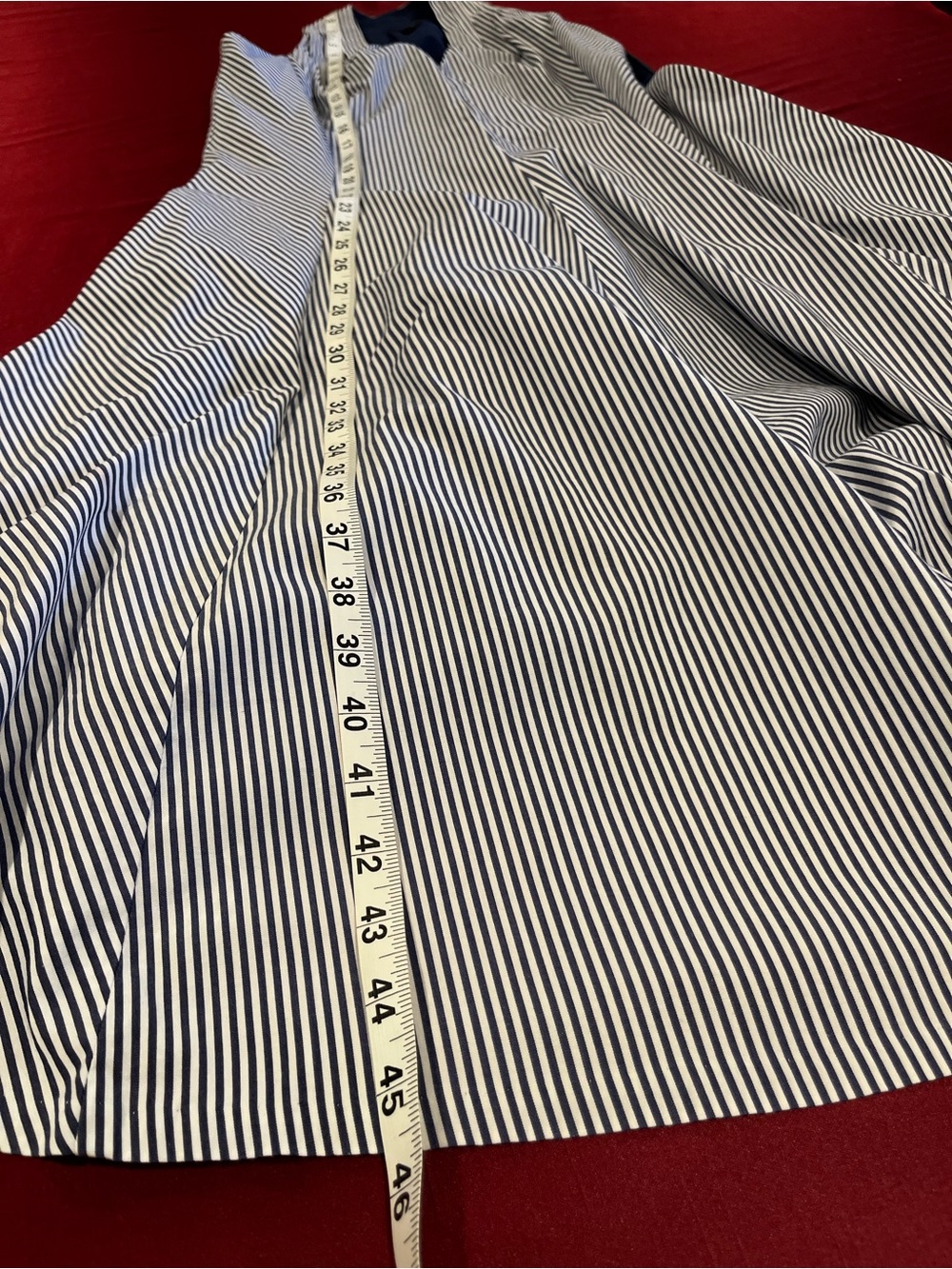 Talbots Navy and White Striped Halter Tie-Waist Midi Dress - Picture 6 of 8